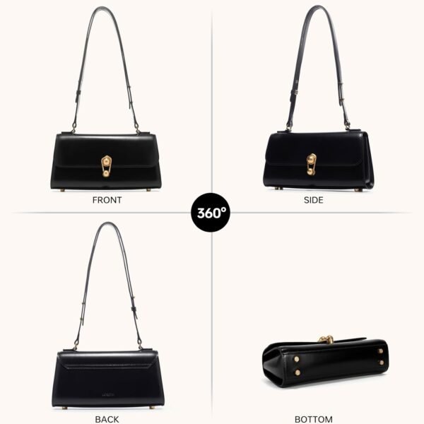 LAFESTIN Leather Shoulder Bag for Women with Adjustable Stra...
