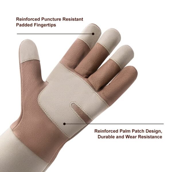 HLDD HANDLANDY Leather Gardening Gloves for Women & Men, Lon...