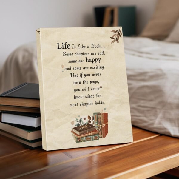 Inspirational Wall Art Decor Life is a Like a Book Quote Can...