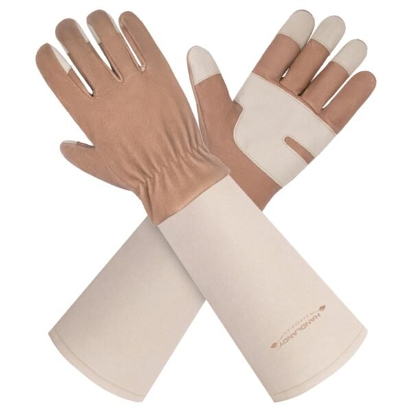 HLDD HANDLANDY Leather Gardening Gloves for Women & Men, Lon...