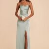 Women's Spaghetti Straps Bridesmaid Dresses Long with Slit C...