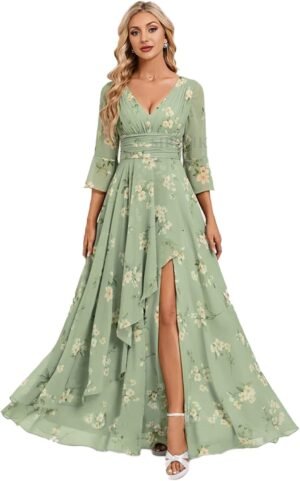 SIPUHK Elegant Mother of The Bride Dresses for Women 3/4 SIPUHK Elegant Mother of The Bride Dresses for Women 3/4 Sle...