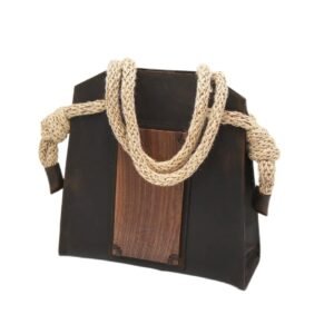 Handmade Leather and Wood Bag – Elegant Shoulder Bag for Handmade Leather and Wood Bag – Elegant Shoulder Bag for Wom...