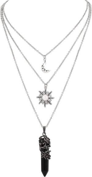 Sacina Gothic Crescent Moon Choker, Moon Sun Star Choker Nec... Sacina Gothic Crescent Moon Choker, Moon Sun Star Choker Nec...