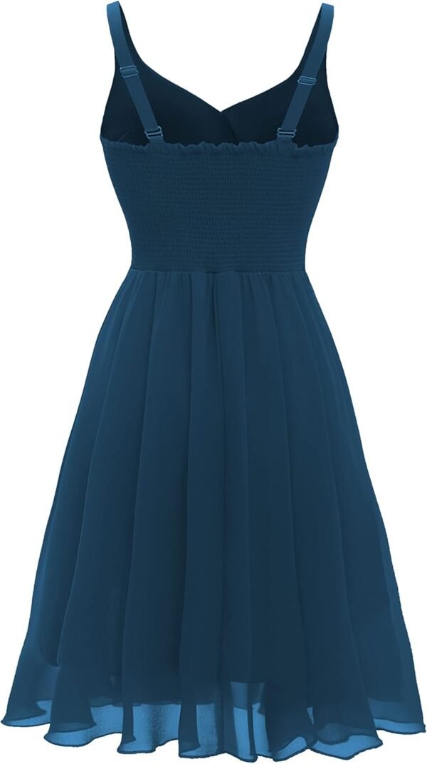 Dressever Summer Cocktail Dress V-Neck Adjustable Spaghetti ...