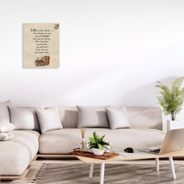 Inspirational Wall Art Decor Life is a Like a Book Quote Can...