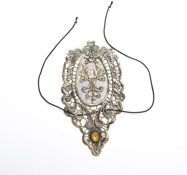 Bronzing Fingerless Gloves Women Gothic Floral Lace Steampun...