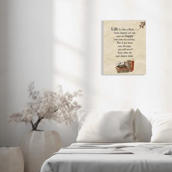 Inspirational Wall Art Decor Life is a Like a Book Quote Can...