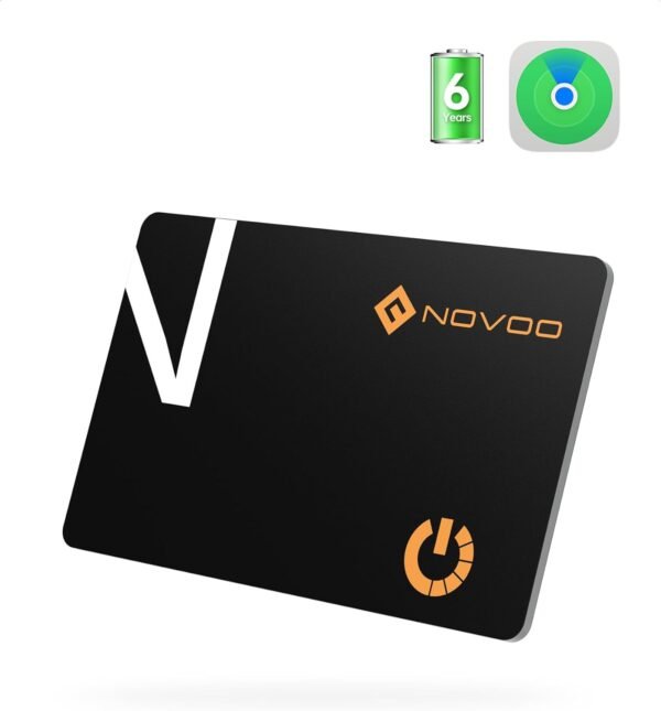 NOVOO SmartCard Wallet Tracker Card - 1.6mm, 6-Year Battery,...