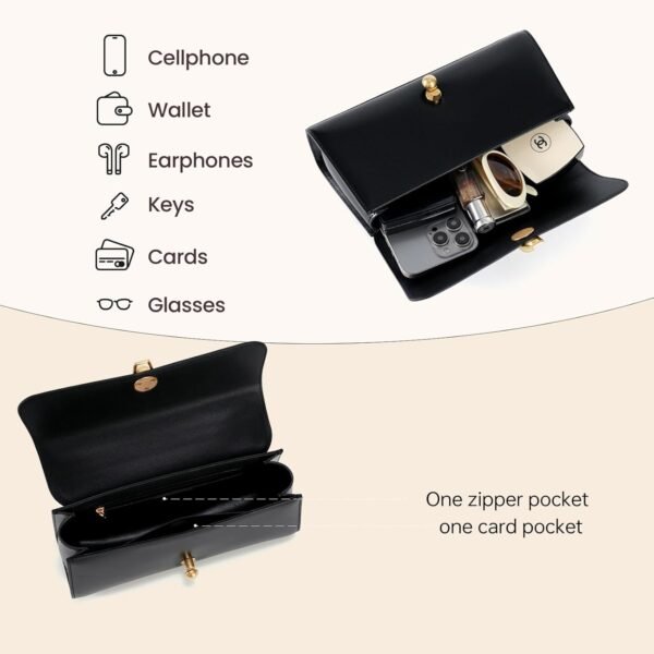 LAFESTIN Leather Shoulder Bag for Women with Adjustable Stra...