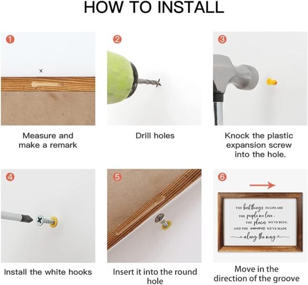 CHDITB The Best Things in Life Framed Wood Sign Plaque(16"×1...