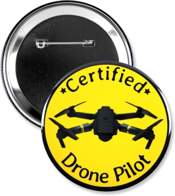 61tQkPectzL._AC_SL1500_.jpg 5 Pack - Certified Drone Pilot Pinback Button Badges - 3 Inch