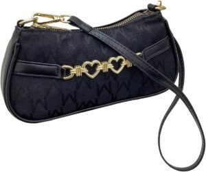 Women's Heart Chain Linked Shoulder Handbags Zipper Small Un... Women's Heart Chain Linked Shoulder Handbags Zipper Small Un...
