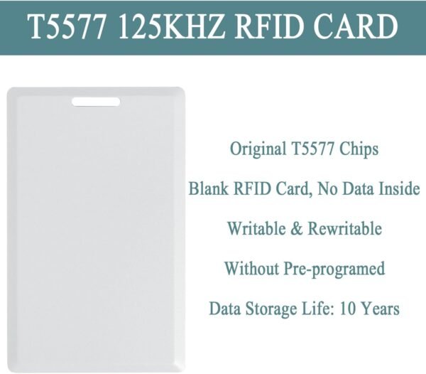 12 PCS T5577 Thick Smart Cards, Contactless 125khz RFID Rewr...