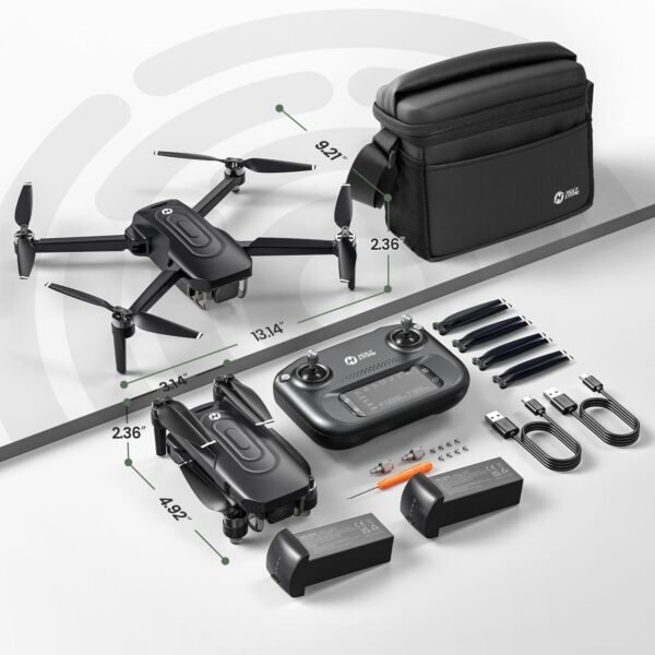 Holy Stone GPS Drone With 4K EIS Camera For Adults, HS175G 249g Foldable RC Quadcopter With Auto Return, Follow Me, 60 Mins Flight Time, Battery Fast Charge, Headless Mode, Upgraded HS175D