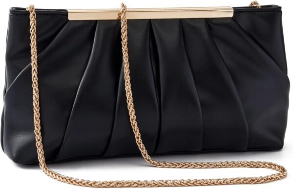 Clutch Purse Dressy Pleated Formal Evening Bag Simple Classy...