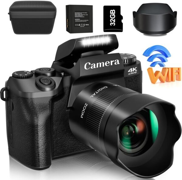 Saneen Digital Camera, 4k Cameras for Photography & Video, 6...