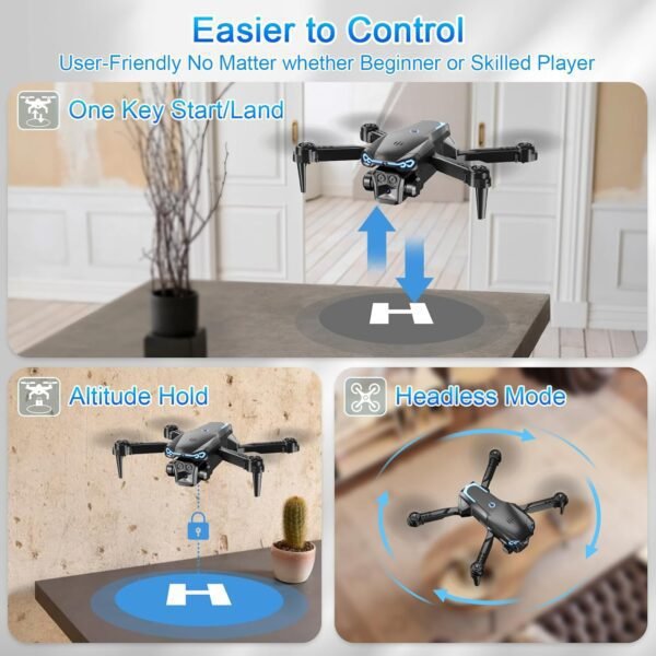 Drone with Camera 1080P HD, FPV Foldable Drone for Adults Kids, One-Key Take Off/ Landing, 3D Flips, Altitude Hold, Speed Adjustment, Headless Mode, 2 Batteries, Toys Gifts for Boys Girls, Beginner
