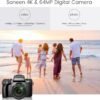 Saneen Digital Camera, 4k Cameras for Photography & Video, 6...