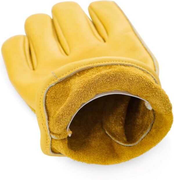 DULFINE Leather Work Gloves for Men & Women, Reinforced Dura...