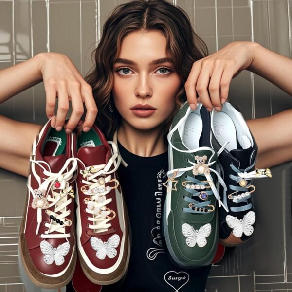 Mity rain 37Pcs Shoe Charms for Sneakers - Lace Charm Contai...