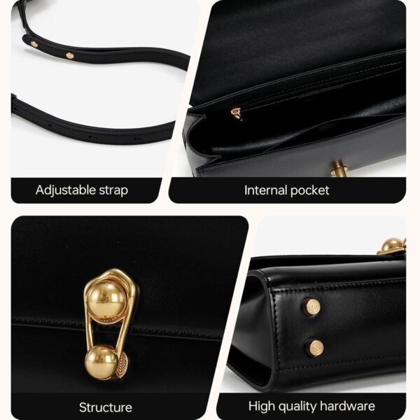 LAFESTIN Leather Shoulder Bag for Women with Adjustable Stra...