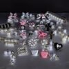 62pcs Silver Set Sock Charm Set, Safety Pin Brooch, Rhinesto...