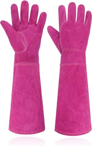 HANDLANDY Ladies Thorn Proof Gardening Gloves, Long Gauntlet...