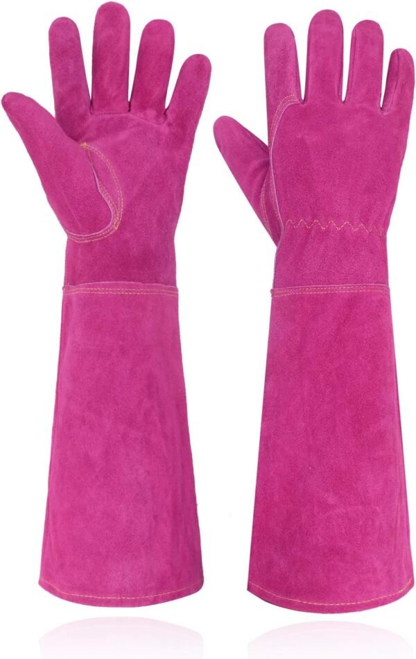 HANDLANDY Ladies Thorn Proof Gardening Gloves, Long Gauntlet...