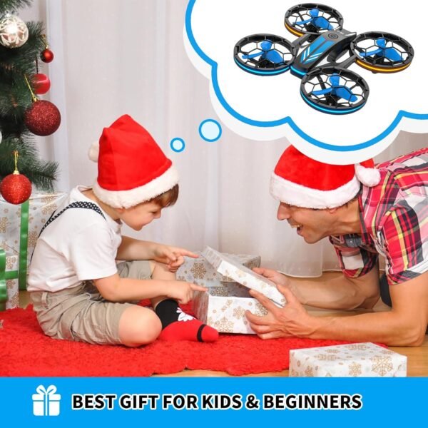 71IZzFb-mSL._AC_SL1500_.jpg Mini Drones for Kids - RC Drone with Auto Hovering and Headless Mode, Quadcopter with LED Light, Propeller Full Protect, 3D Flips, 3 Batteries, Remote Control, Best Toys Gifts