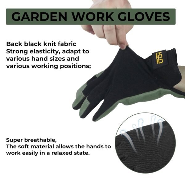 HLDD HANDLANDY Leather Gardening Gloves for Men, Utility Wor...