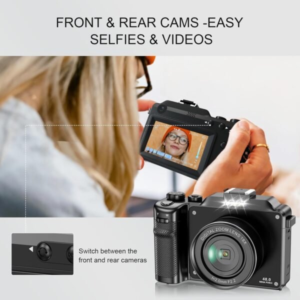 Yatao Digital Camera with WiFi, 4K 5K 64MP Photography Camer...