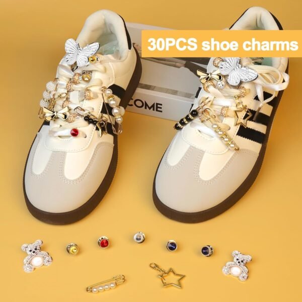 Mity rain 37Pcs Shoe Charms for Sneakers - Lace Charm Contai...