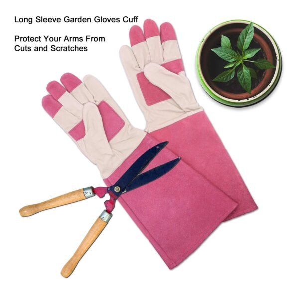HLDD HANDLANDY Gardening Gloves for Women & Men, Pigskin Lon...