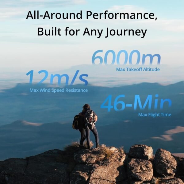 DJI Air 3 (DJI RC-N2), Drone with Medium Tele & Wide-Angle Dual Primary Cameras, 46-Min Max Flight Time, Omnidirectional Obstacle Sensing, 48MP Photos, 4K/60fps HDR, Compliance with FAA Remote ID