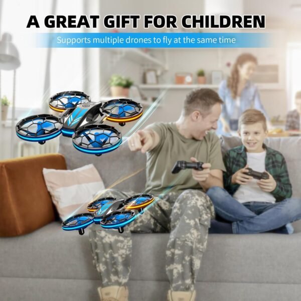 71LuzriIXPL._AC_SL1500_.jpg Mini Drones for Kids - RC Drone with Auto Hovering and Headless Mode, Quadcopter with LED Light, Propeller Full Protect, 3D Flips, 3 Batteries, Remote Control, Best Toys Gifts
