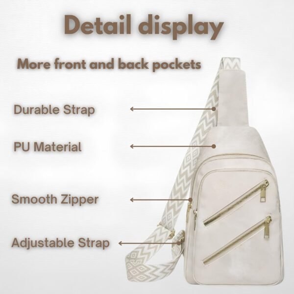 Elegant PU Leather Women's Crossbody Bag – Lightweight, Adju...