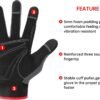 DULFINE Flex Grip Mechanic Work Gloves for Men,Black and Red...