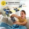 Holy Stone Mini Drone for Kids and Beginners RC Nano Quadcopter Indoor Small Helicopter Plane with Auto Hovering, 3D Flips, Headless Mode and 3 Batteries, Great Gift Toy for Boys and Girls, HS210 Blue