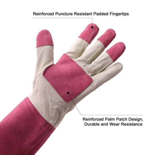 HLDD HANDLANDY Gardening Gloves for Women & Men, Pigskin Lon...