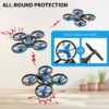71Tacbs8LjL._AC_SL1500_.jpg Mini Drones for Kids - RC Drone with Auto Hovering and Headless Mode, Quadcopter with LED Light, Propeller Full Protect, 3D Flips, 3 Batteries, Remote Control, Best Toys Gifts