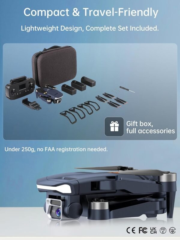 71UDsG2COdL._AC_SL1500_.jpg 2650 ft Long Range Super Enduring Brushless Motor Drone with 84 Mins Super Long Flight Time, Drone with 4K HD Camera for Beginners, CHUBORY A77 WiFi FPV Quadcopter, Follow Me, Auto Hover, 3 Batteries