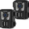 WOSPORTS Mini Trail Camera 2 Pack 24MP 1080P HD, Hunting Cam...