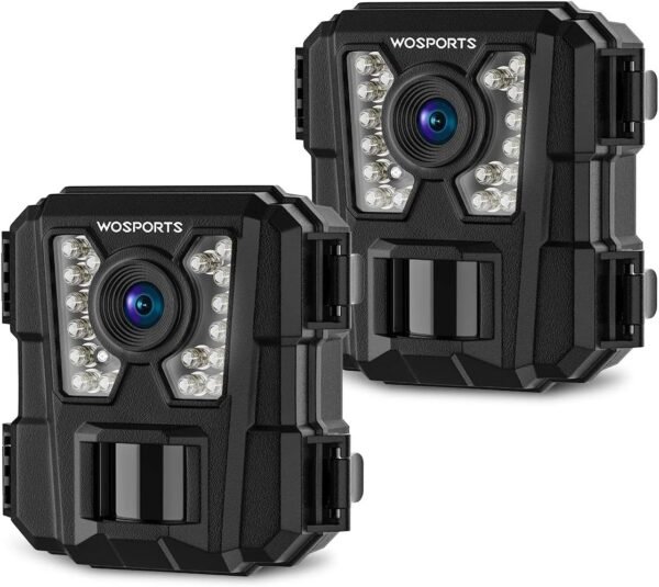 WOSPORTS Mini Trail Camera 2 Pack 24MP 1080P HD, Hunting Cam...