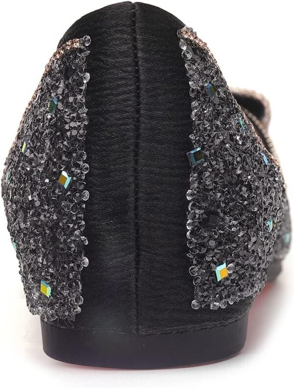 Women's Pointed Rhinestone Flat Shoes Glitter Flowers Weddin...