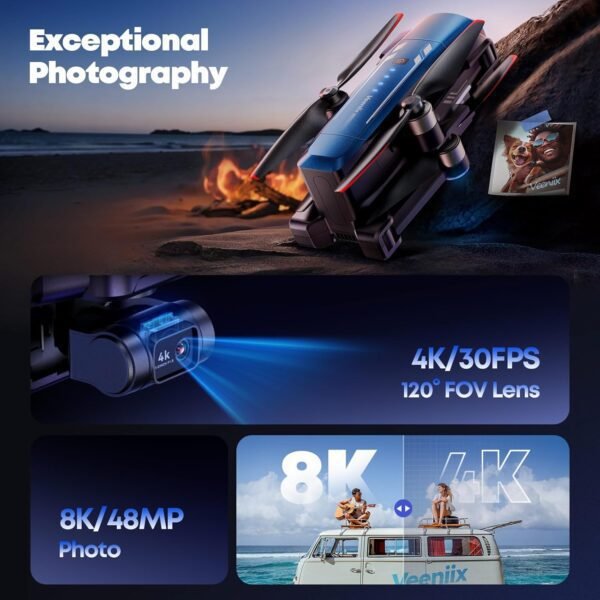 71W1crRvvmL._AC_SL1500_.jpg V11PRO Drone with 8K Camera for Adults, 3-Axis Gimbal Drones with 4K/30fps Video, 1/2 CMOS Sensor, 80min Flight Time with 2 Batteries, 6KM Video Transmission Quadcopter, Professional Drone