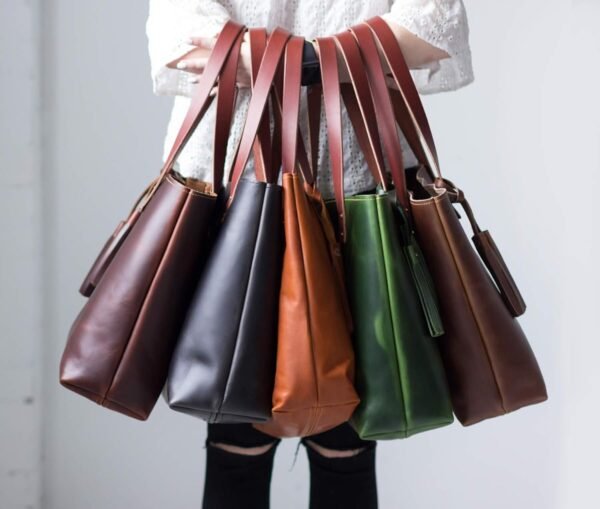 Deluxe Leather Tote Bag for Women, Leather Handbag, Leather ...