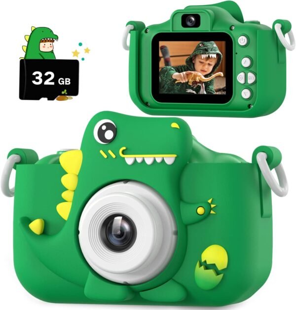 Upgrade Dinosaur Kids Camera, Christmas Birthday Gifts for G...
