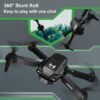Mini Drone with Camera for Adults Beginner Kids, 1080P WiFi FPV, Foldable, 2 Batteries, One-Click Take Off/Landing, Altitude Hold Black