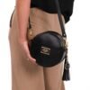 Handmade Circle Crossbody Bag, Leather Round Shoulder Bag, C...